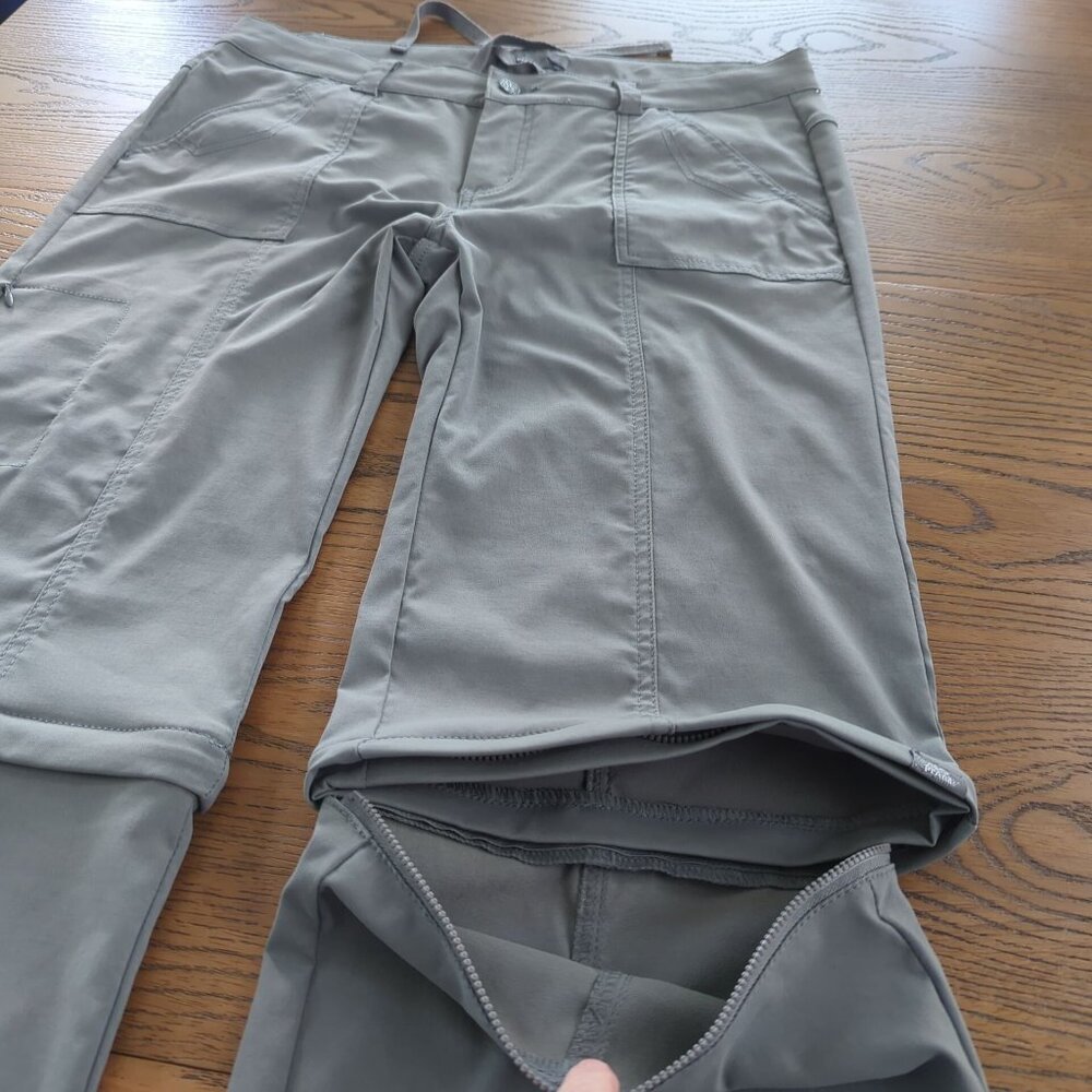 Prana Women’s Monarch Convertible Gray Hiking Outdoor Pants or Shorts sz 14 - Picture 14 of 16